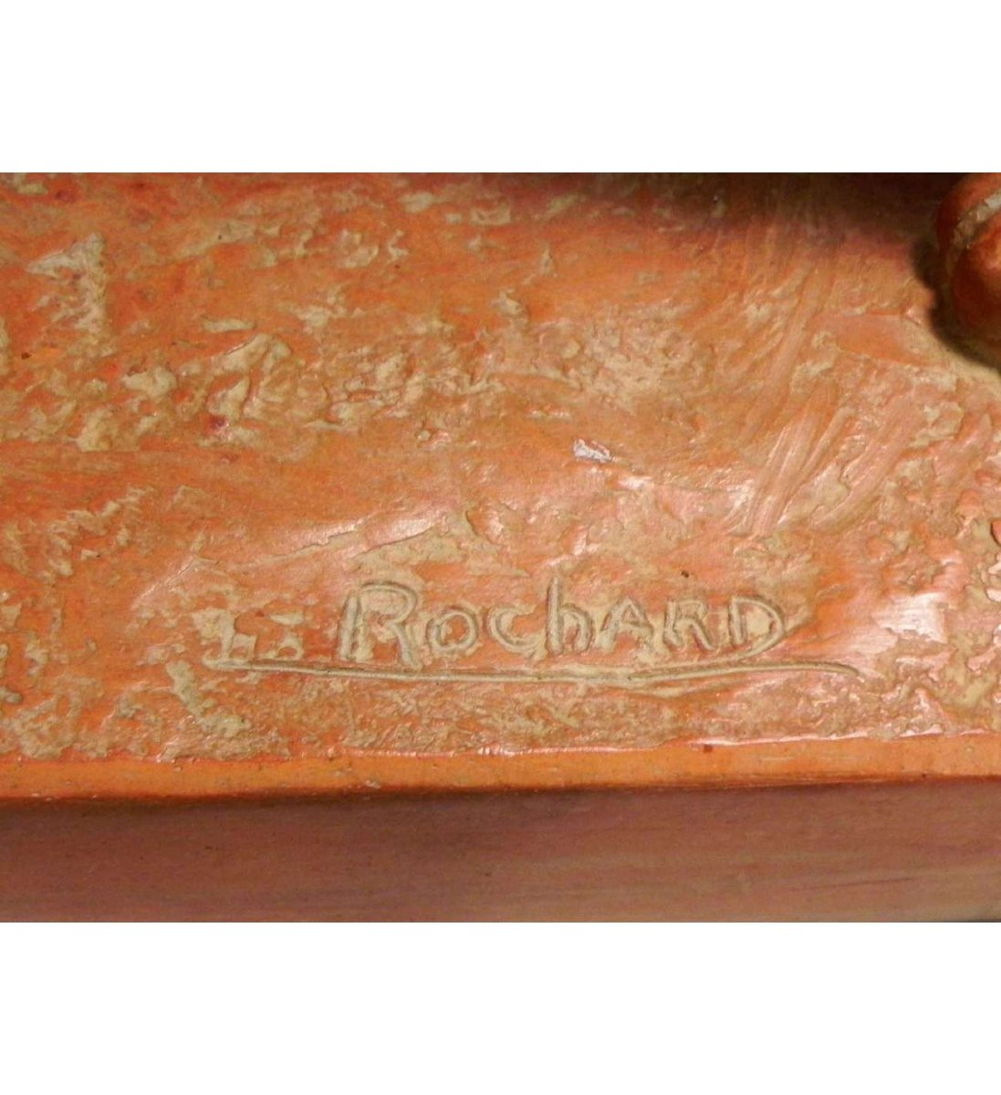 Terracotta Panthers Statue By Réne Rochard  (1906 -1984)-photo-2
