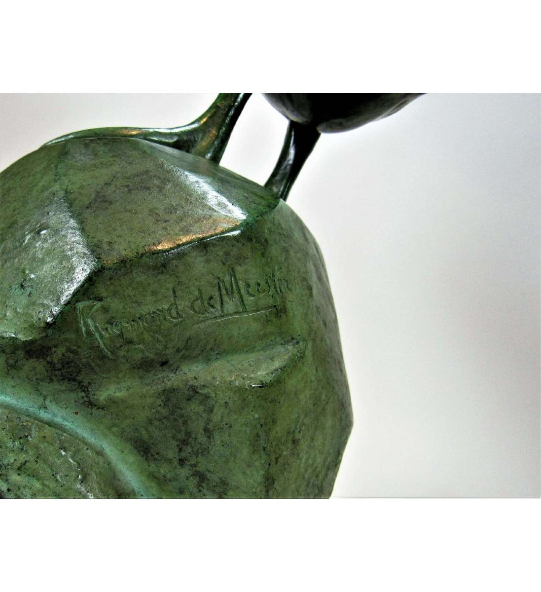 Raymond De Meester - (1904 - 1995), Mandarin Duck Bronze Sculpture-photo-3