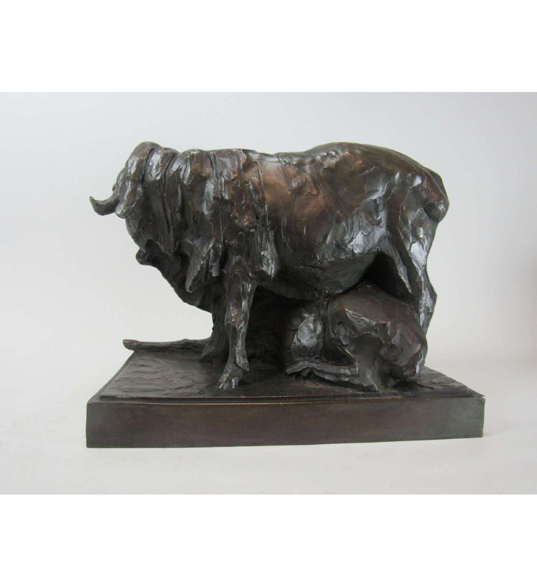 Albéric Collin (1886-1962), Bronze+ Ram And Sheep-photo-3