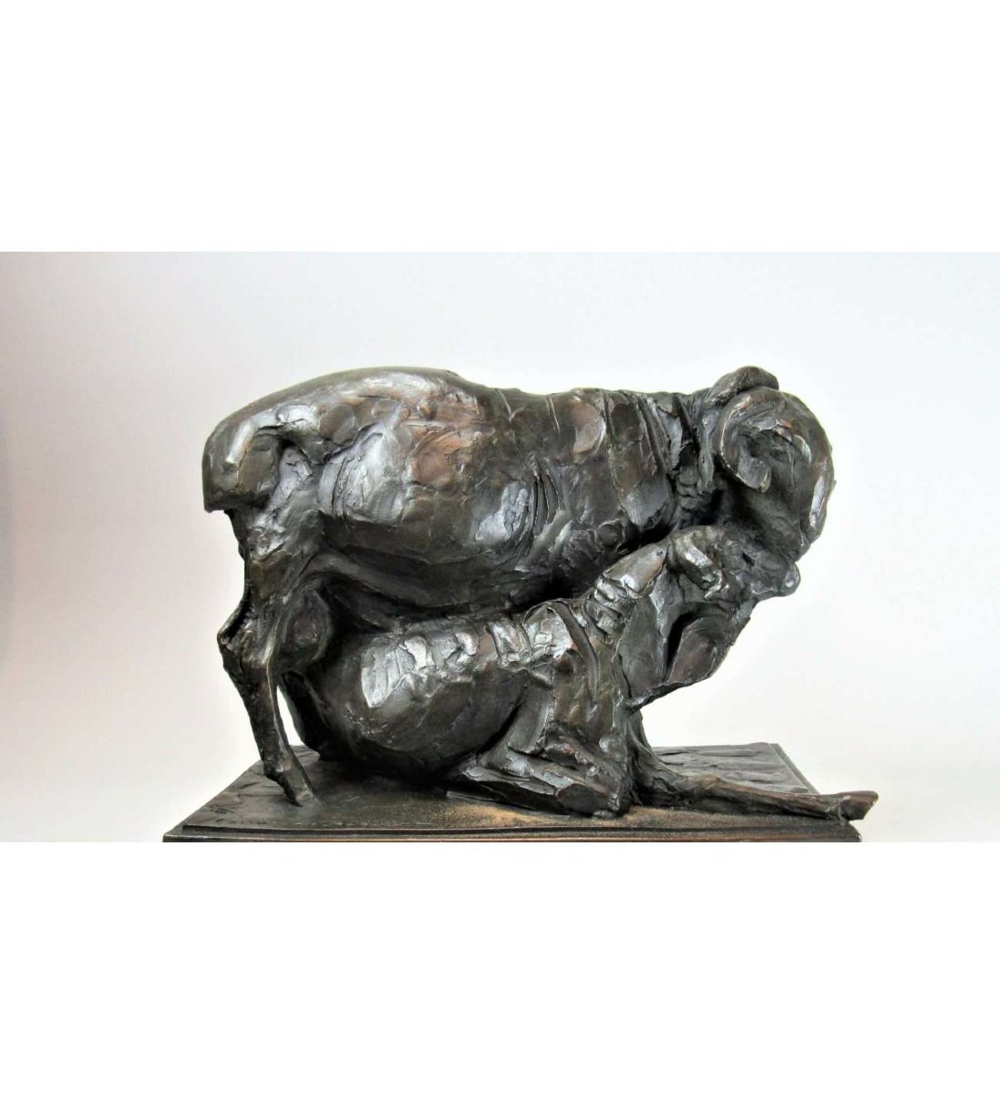 Albéric Collin (1886-1962), Bronze+ Ram And Sheep-photo-4