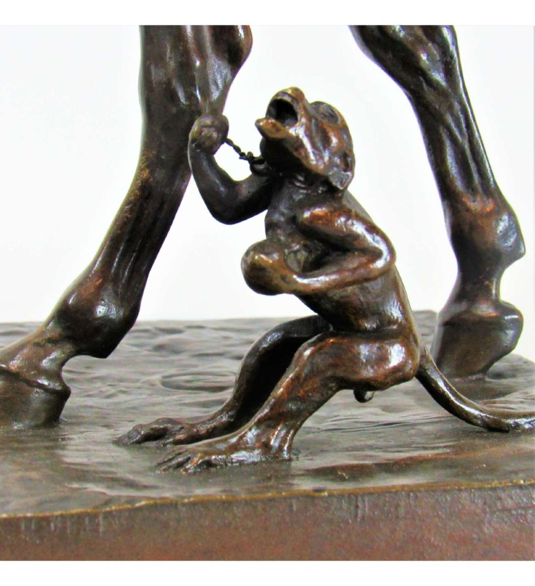 Vimar Auguste (1851-1916)+bronze, Bohemian Horse And Monkeys-photo-1