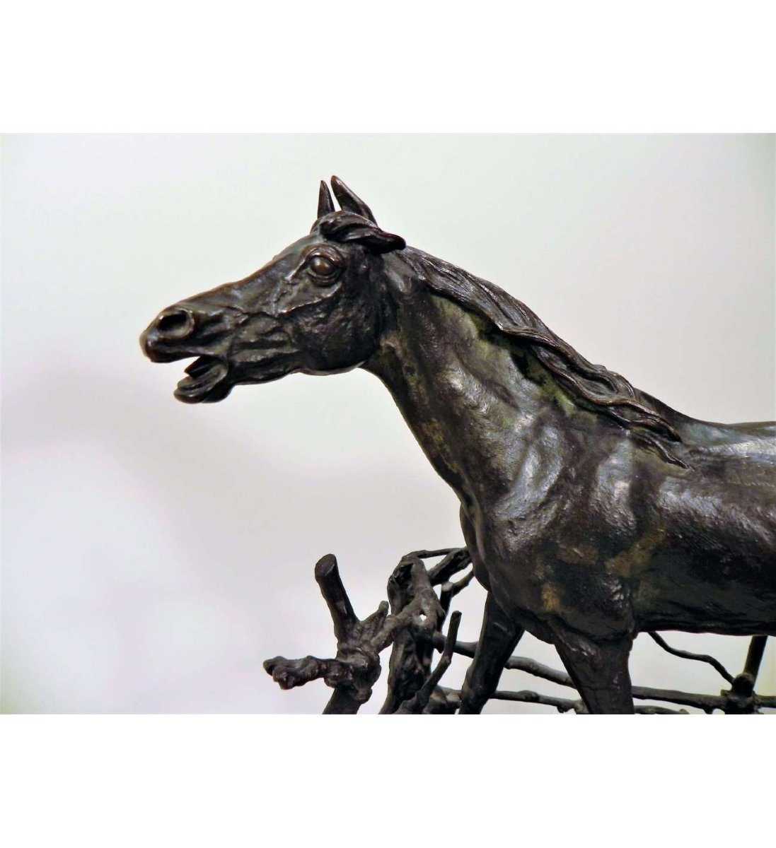 P.j. Mene 1846, Bronze Cast+ Djinn, Arabian Stallion-photo-3