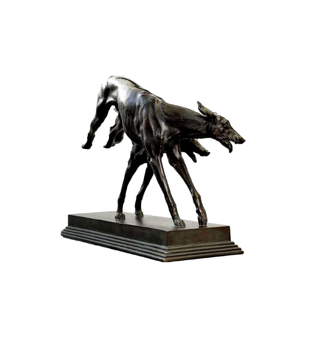 Otto Hofner — (1879-1946)+ Bronze Cast, Racing Greyhounds