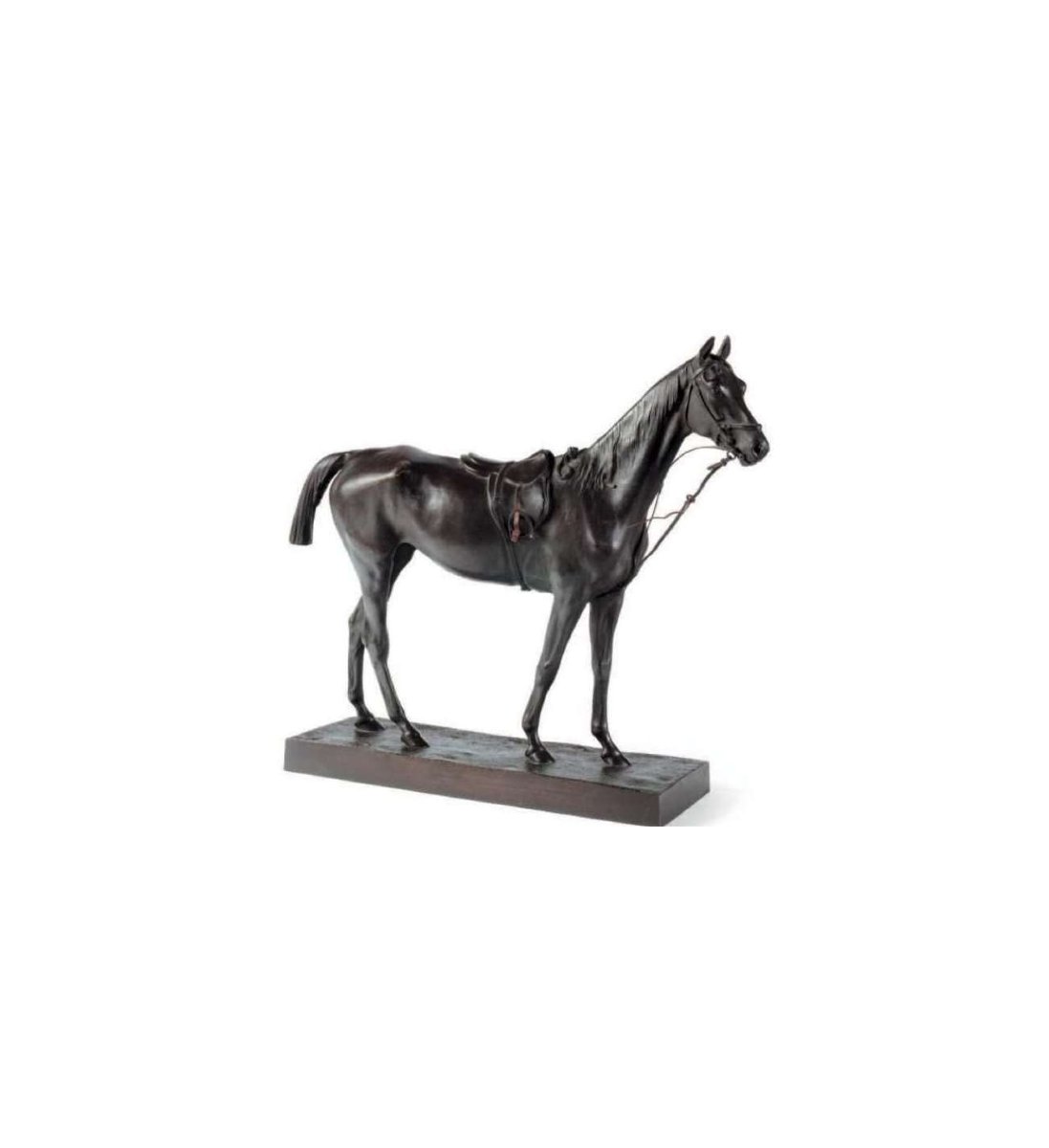 Louis Alfred Joseph Cuvelier,  Bronze + Stationary Racehorse-photo-2