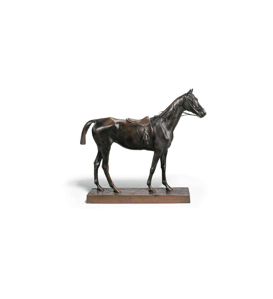 Louis Alfred Joseph Cuvelier,  Bronze + Stationary Racehorse-photo-4