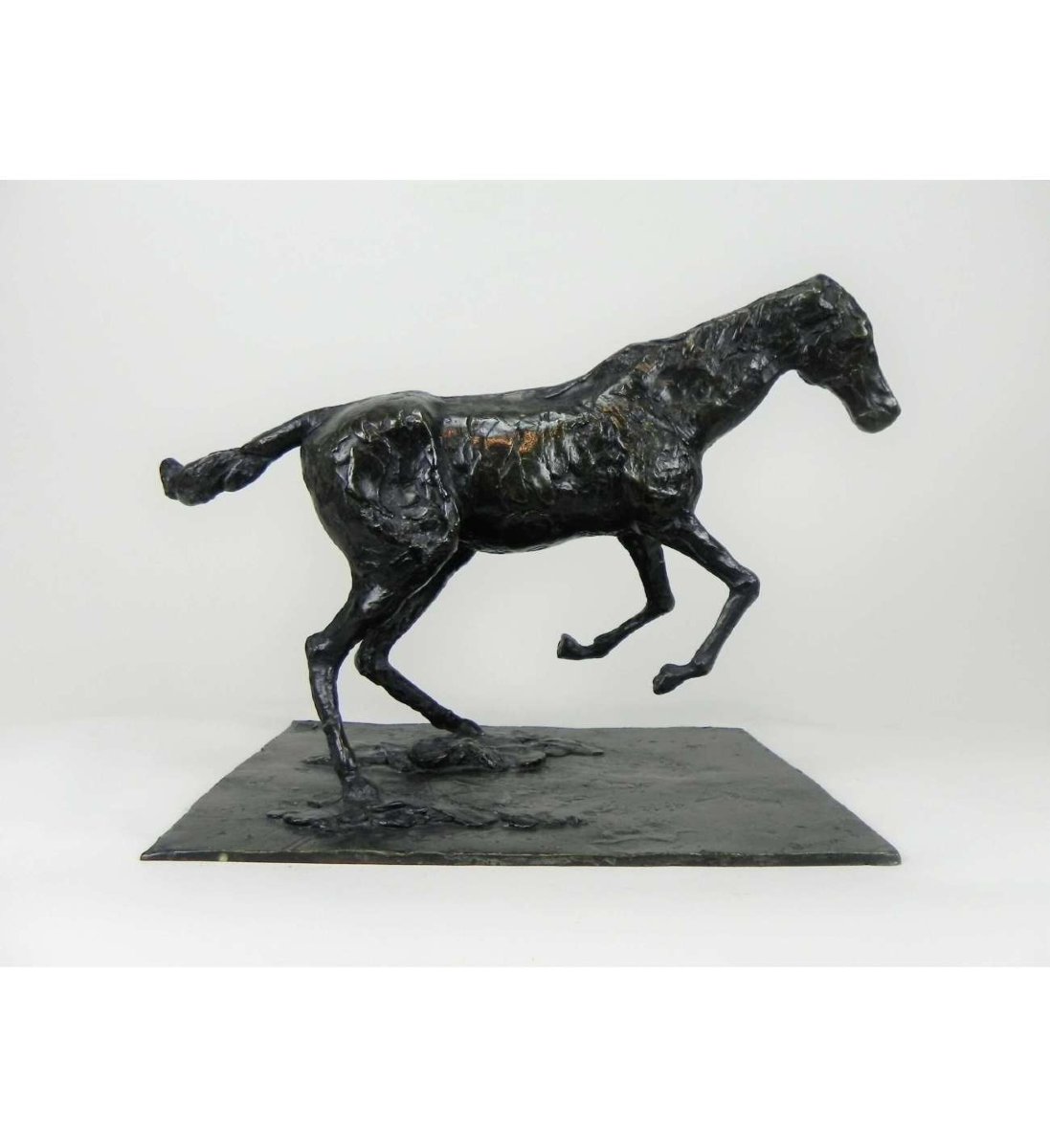 Edgar Degas (1834 – 1917), Bronze Cast + «horse Clearing An Obstacle»-photo-3