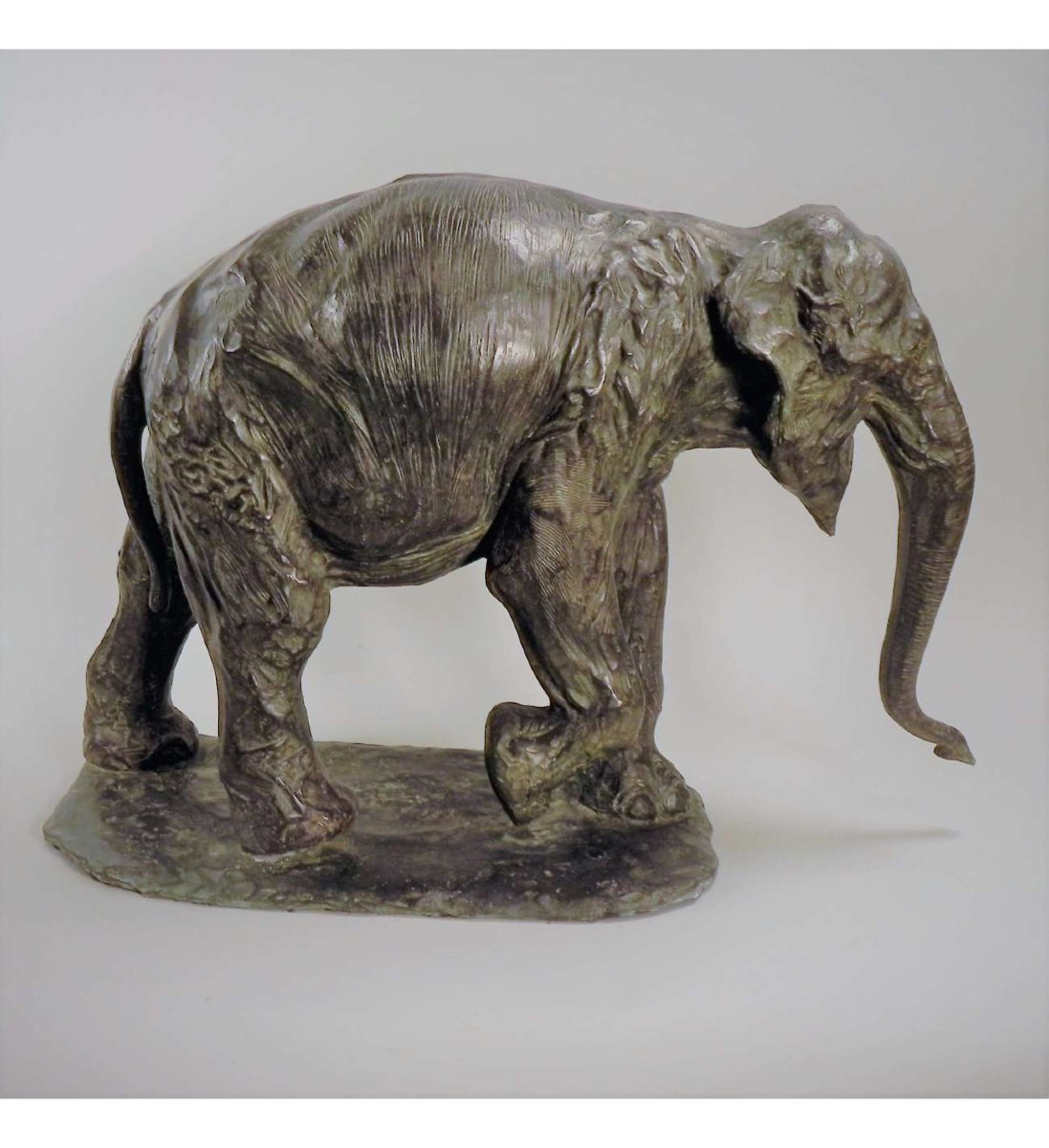 Rembrandt Bugatti(1884 - 1916)+Bronze "Éléphant en marche"-photo-2