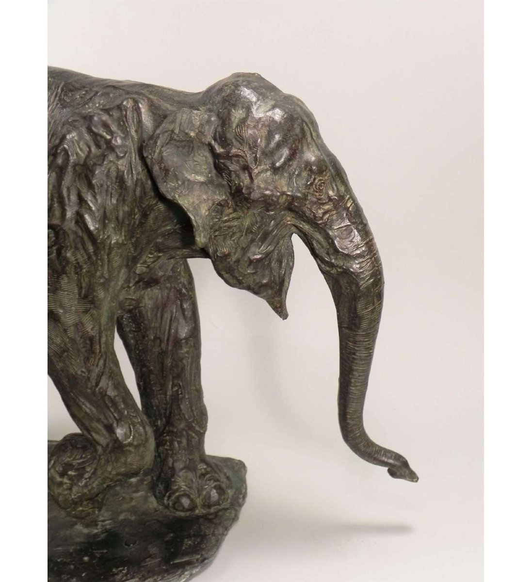 Rembrandt Bugatti(1884 - 1916)+Bronze "Éléphant en marche"-photo-4