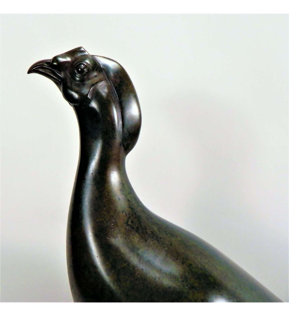 Profillet Anne-marie (1898-1939), Bronze+ Chinese Pheasant-photo-3