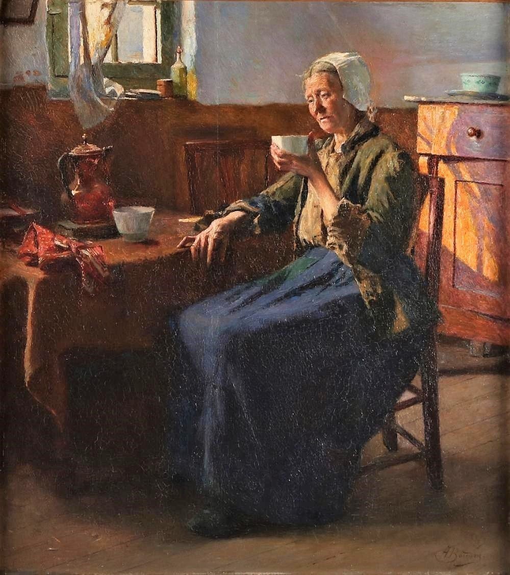 The Old Fisherman Woman By Aloïs Baudry 