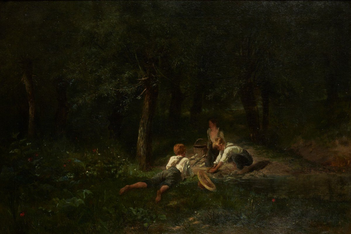 Childeren Playing In A Forest  By A. Servin-photo-2