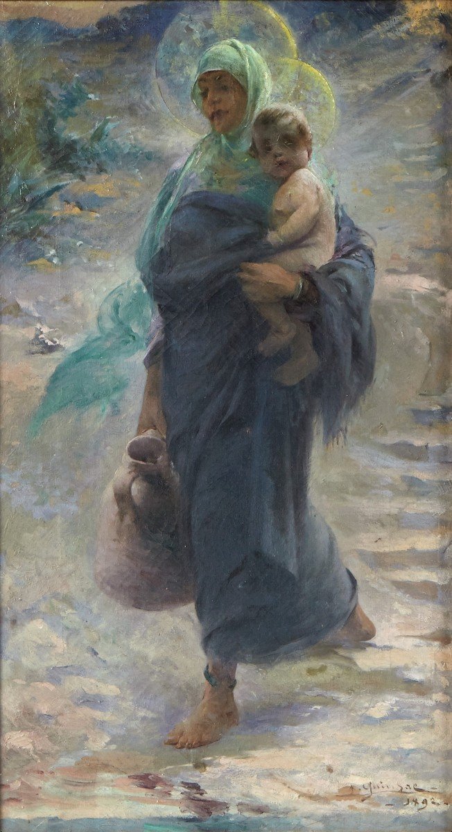 Virgin With Child By Paul Quinac ( 1858-1929 )-photo-2