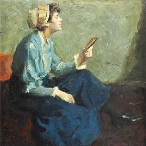 Young Woman Reading By Nagy Vilmos