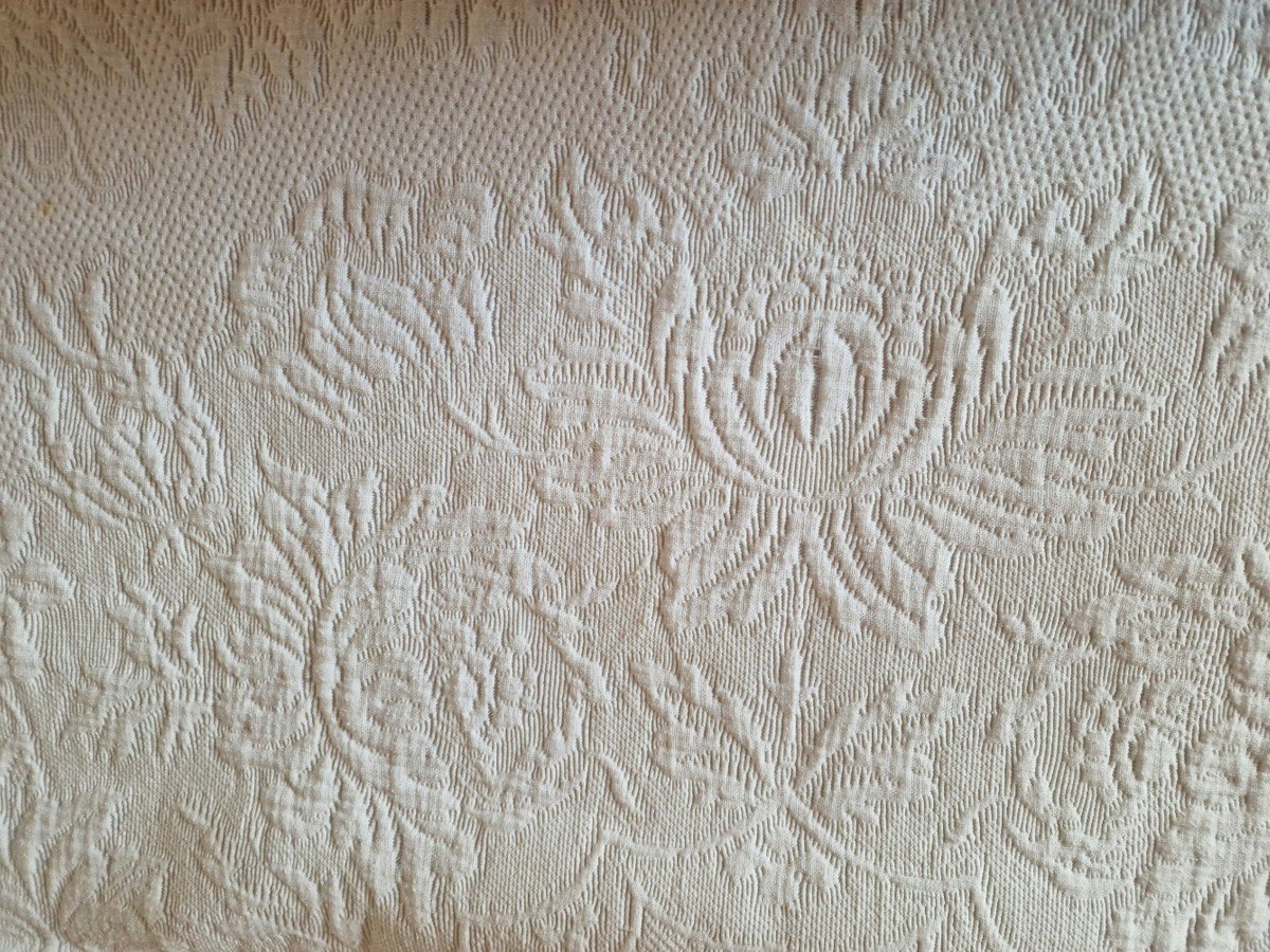 Couverture Piquee De Mariage - XIXeme - Tres Beau Relief