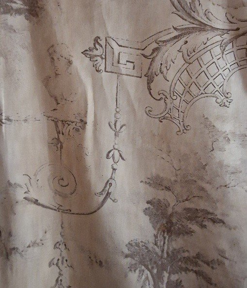 19th Century Printed Canvas Wall Hanging - "grisail"le Style - Jb Huet-photo-4