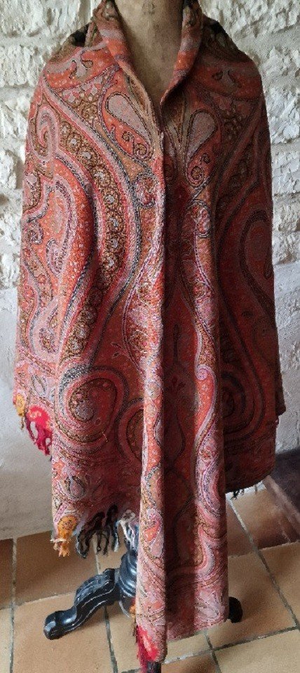 French Cashmere (almost Square) Seven Colors - 19th Century-photo-2