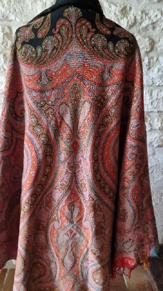 French Cashmere (almost Square) Seven Colors - 19th Century-photo-3