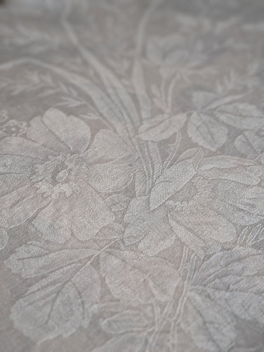 19th Century White Tablecloth - Large Dimensions - Four Monograms --photo-3