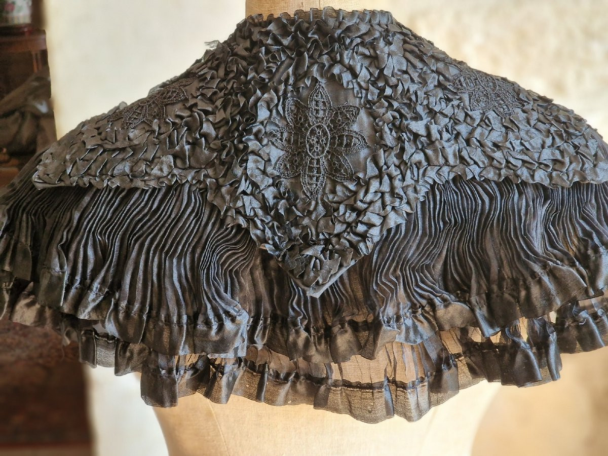 Cape Or Evening Shoulder Cover - Silk And Chiffon - 1900-photo-2