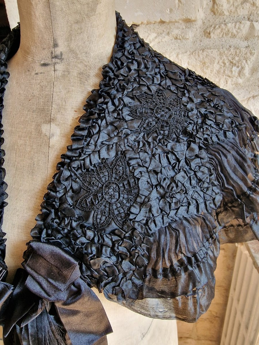 Cape Or Evening Shoulder Cover - Silk And Chiffon - 1900-photo-4