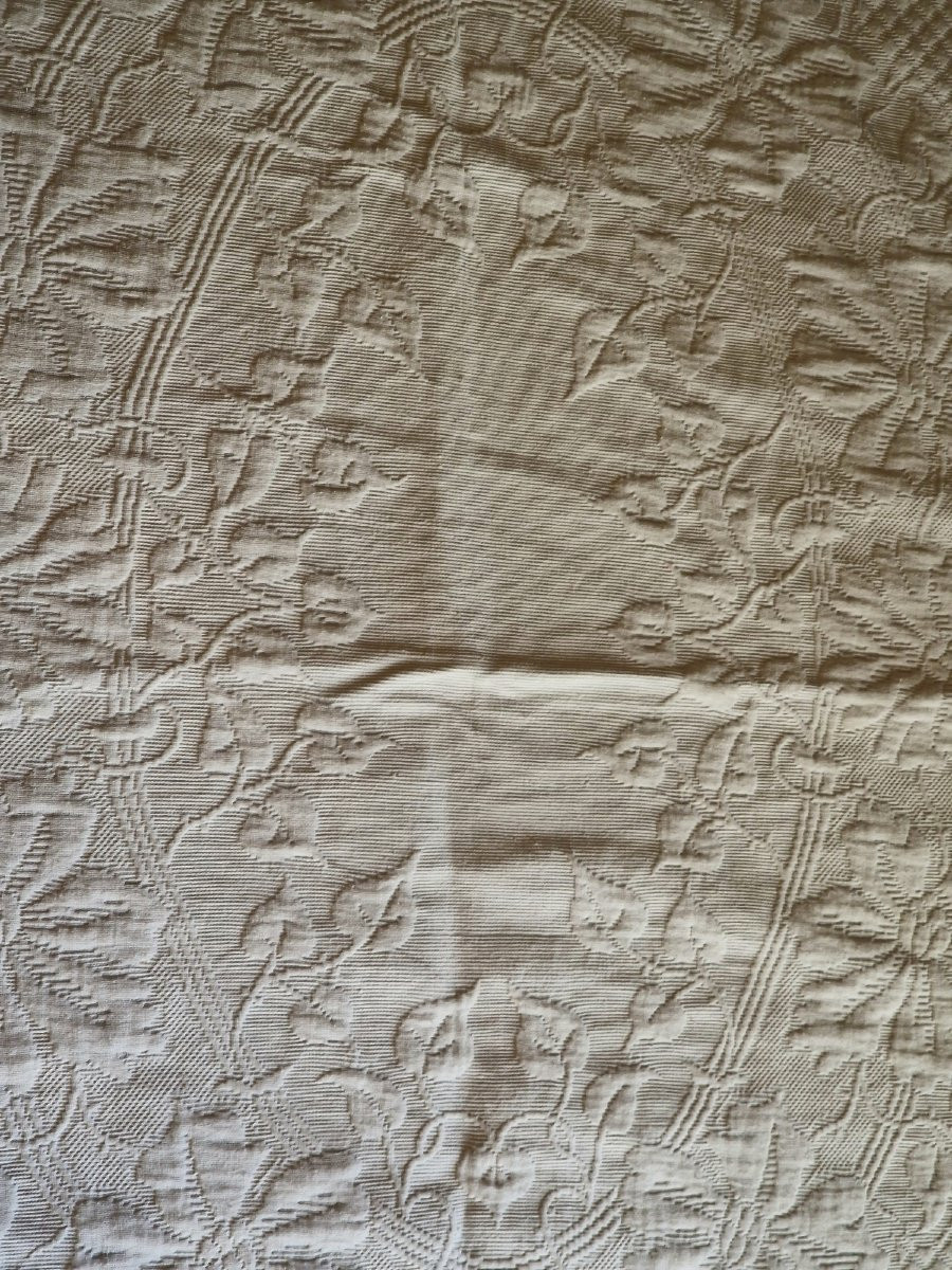 Wedding Blanket - Provence Origin - Beautiful Relief - White-photo-1