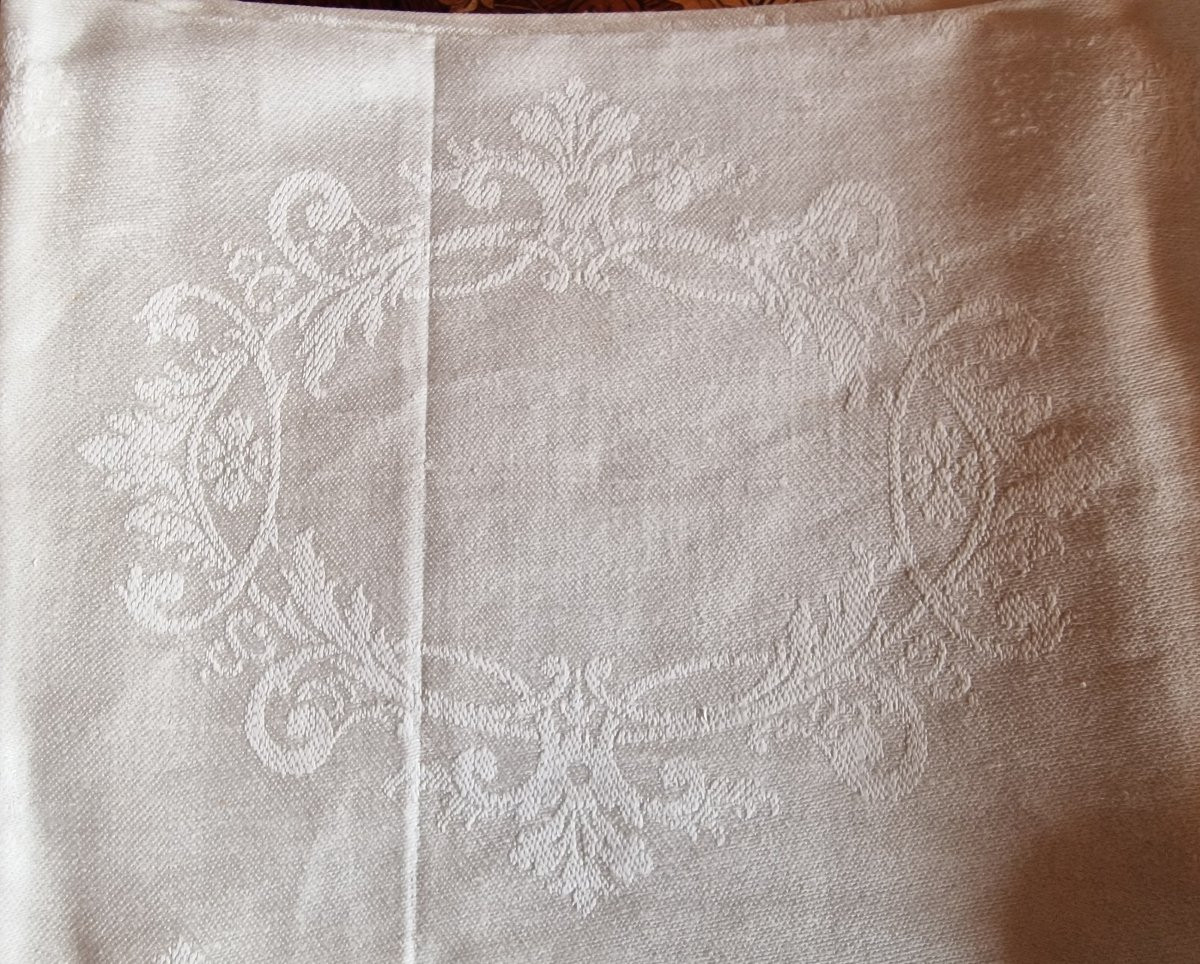 ENSEMBLE DE DOUZE SERVIETTES DE TABLE - COULEUR ECRUE - FIN XIXème-photo-3