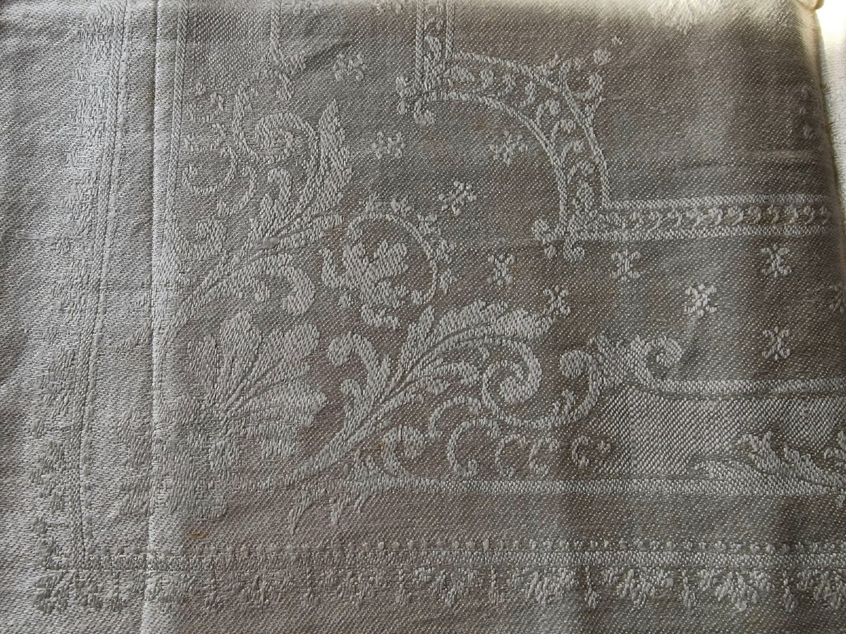 ENSEMBLE DE DOUZE SERVIETTES DE TABLE - COULEUR ECRUE - FIN XIXème-photo-4