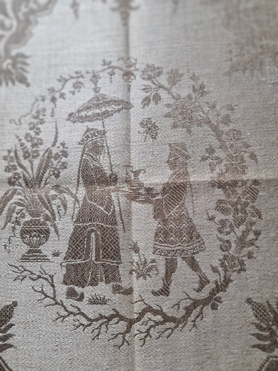 Set Of Six "chinese" Napkins - Linen -photo-4