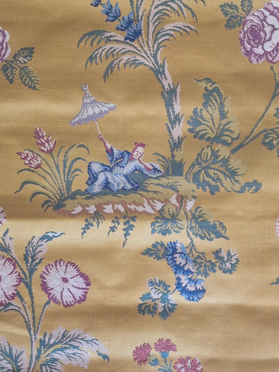 LAMPAS  A DECORS FLORAUX ET PERSONNAGES "CHINOISERIE" - -photo-3