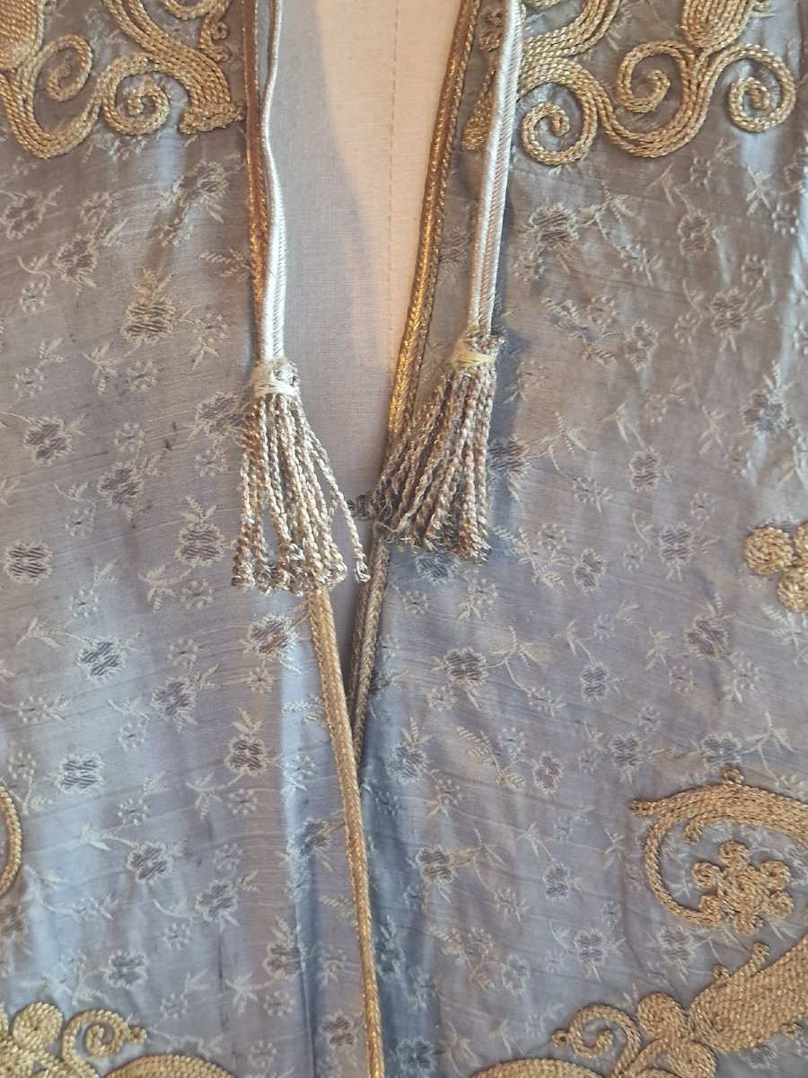  VESTE EN SOIE VERT AMANDE - STYLE OTTOMAN  - XIXème-photo-3