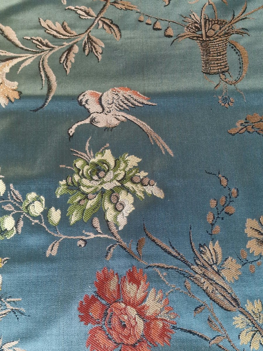 LAMPAS  A DECORS FLORAUX - OISEAUX - PANIERS- FEUILLAGES "CHINOISERIE" - -photo-3