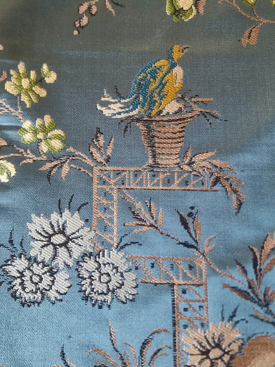 LAMPAS  A DECORS FLORAUX - OISEAUX - PANIERS- FEUILLAGES "CHINOISERIE" - -photo-4