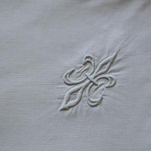 Two Pillowcases With Fleur De Lys, And Rectangular Marquis Crown