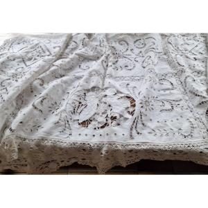 Bedspread Or Curtain Important Handmade Embroidery - Handmade Bobbin Lace