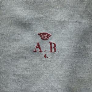 Last Pair Of Face Towels - Monogram "ab" Under Count's Crown - Early 19th Century
