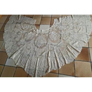 CAPE DENTELLE FUSEAUX BRUXELLES - XIXème - PREVOIR RESTAURATIONS
