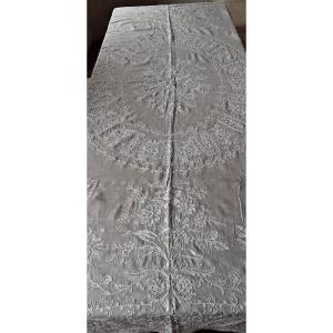 Embroidered Cotton Muslin Tablecloth