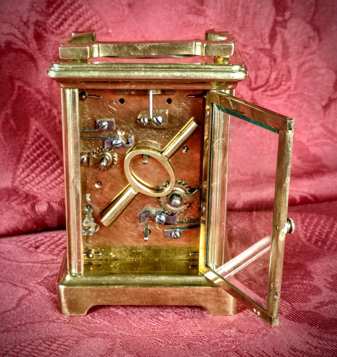 Brass And  Bronze Officer's   Clock-photo-3