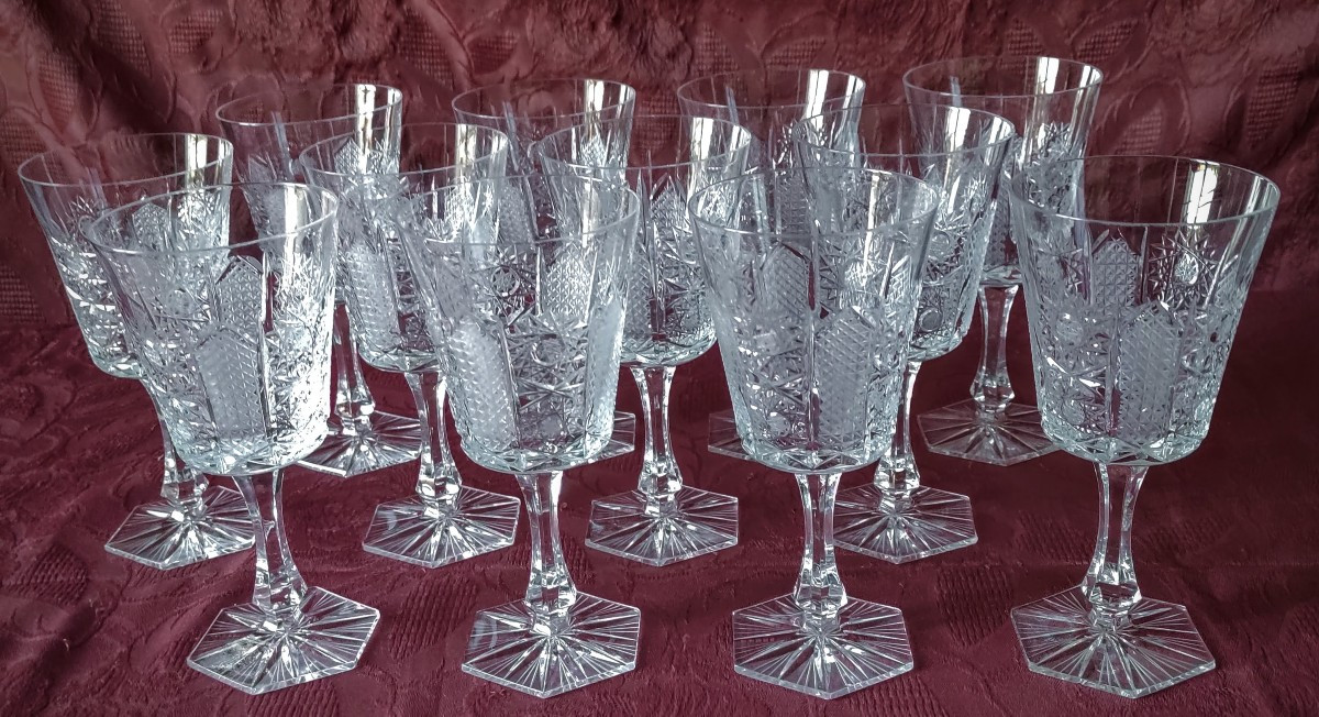 Bohemian Crystal Glassware Set -photo-3