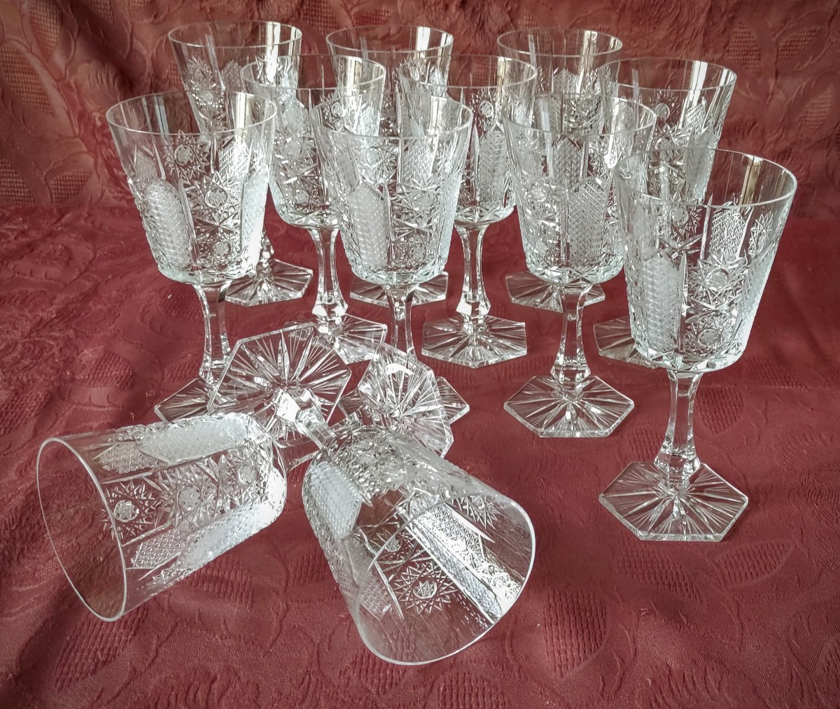 Bohemian Crystal Glassware Set -photo-1