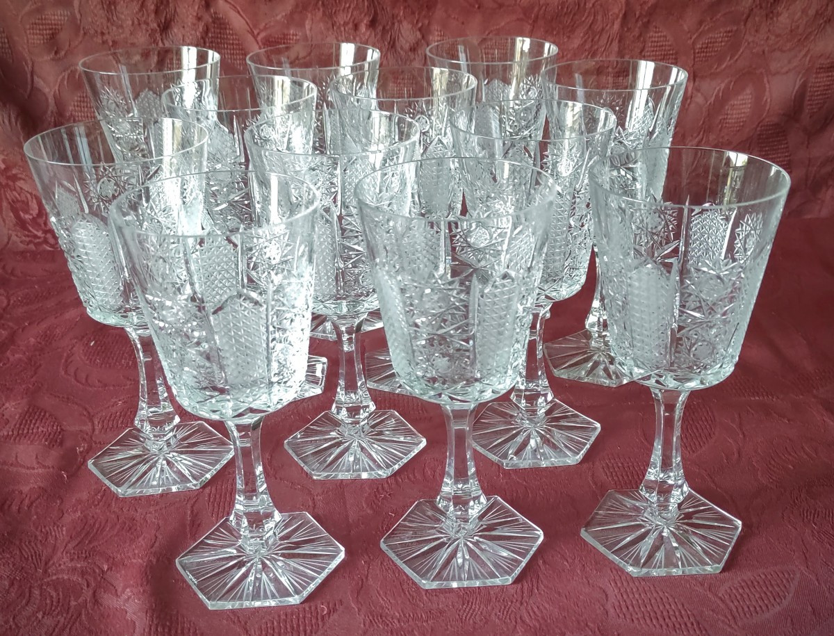 Bohemian Crystal Glassware Set -photo-2