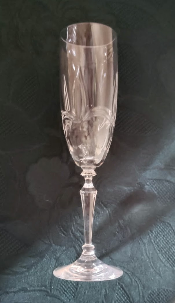 Set Of 11 Lorraine Crystal Champagne Glasses -photo-4