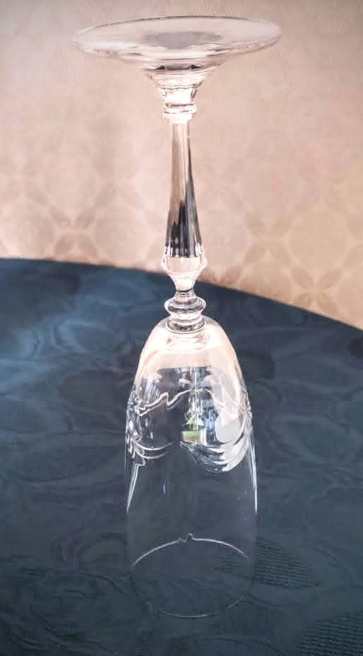 Set Of 11 Lorraine Crystal Champagne Glasses -photo-1