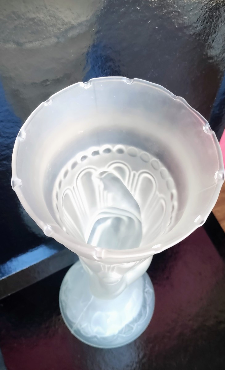 Pressed Molded Glass Vase,, Early 20th Century -photo-4
