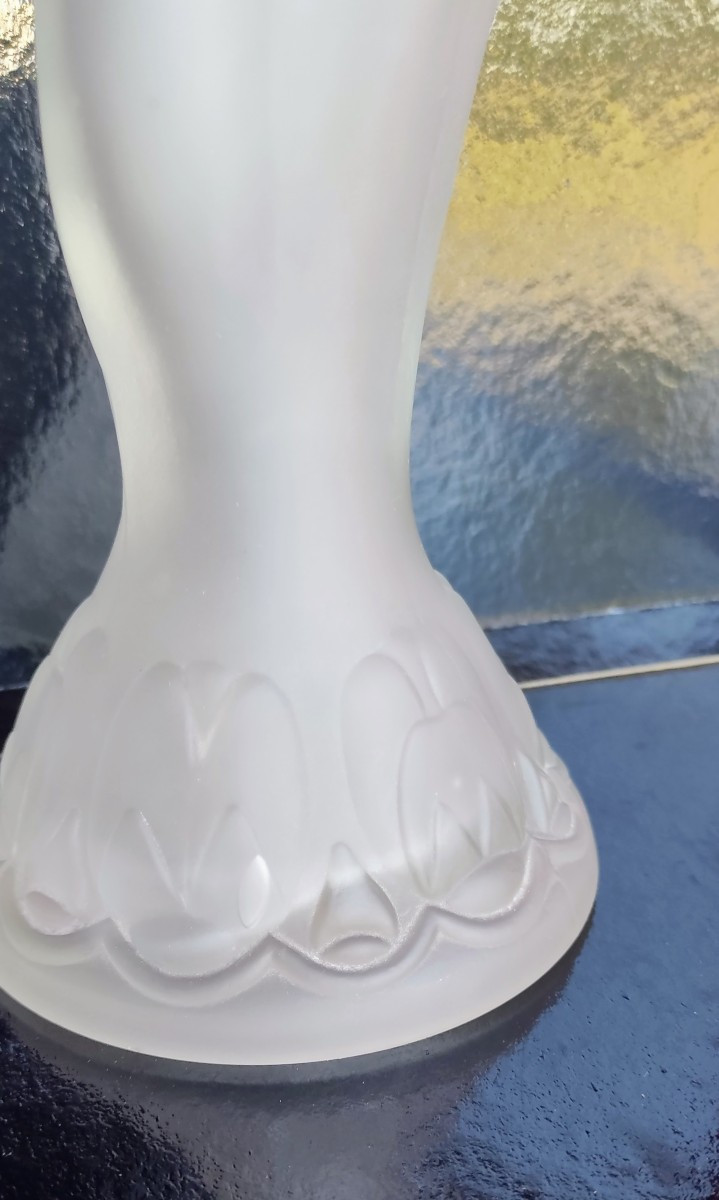Pressed Molded Glass Vase,, Early 20th Century -photo-1