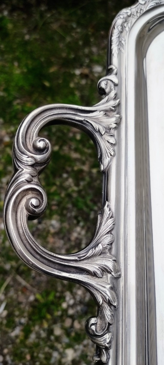 Boulenger   Plateau  à  Anses  Métal  Argenté -photo-4