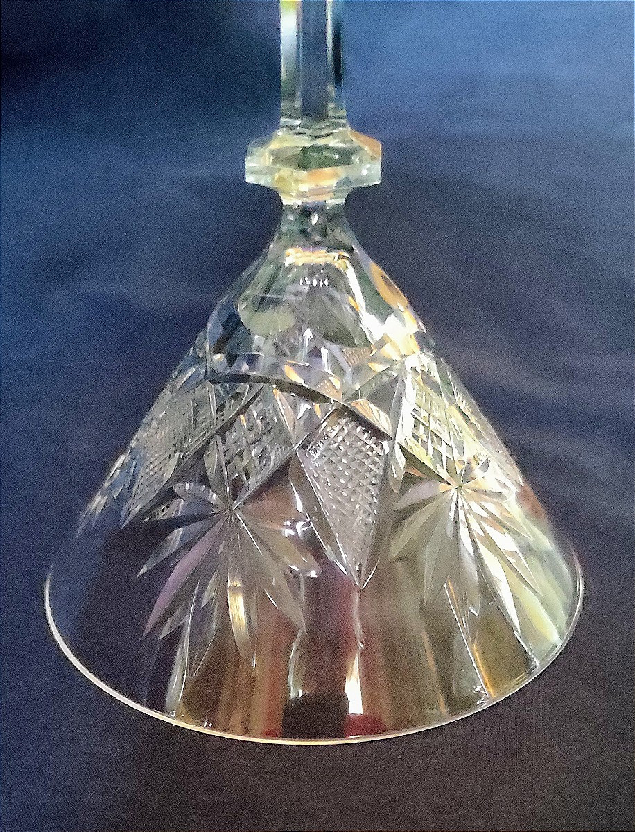 Coupes  à  Champagne  Cristal  Val  Saint  Lambert  Modèle  Eurydice -photo-4