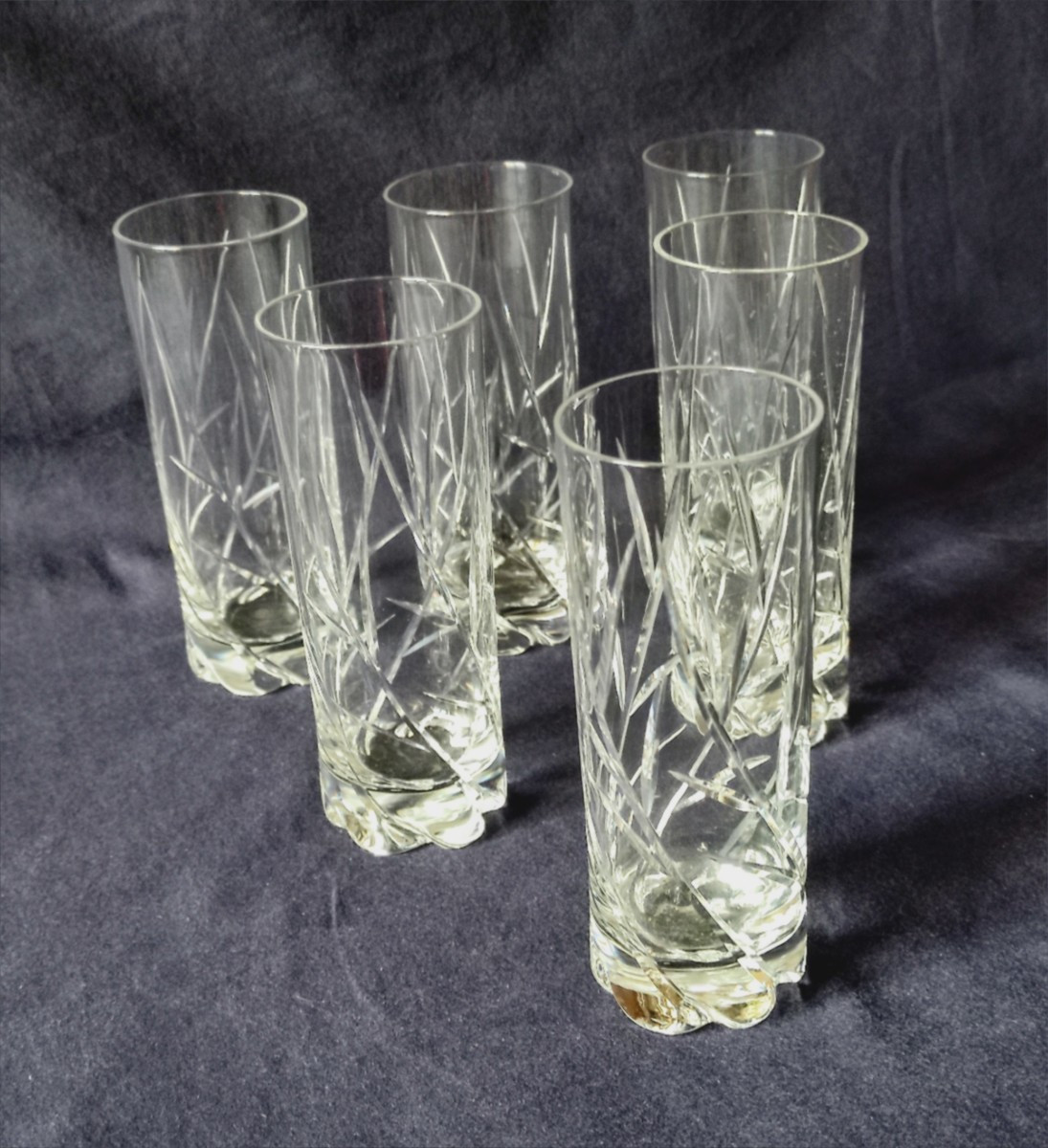 Daum   Verres  à  Jus  de  Fruits  Cristal  Modèle  Bligny