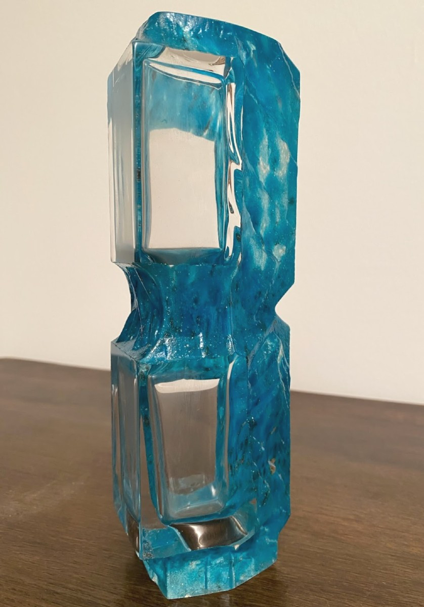 Daum Nancy Argos Vase Turquoise Blue -photo-4