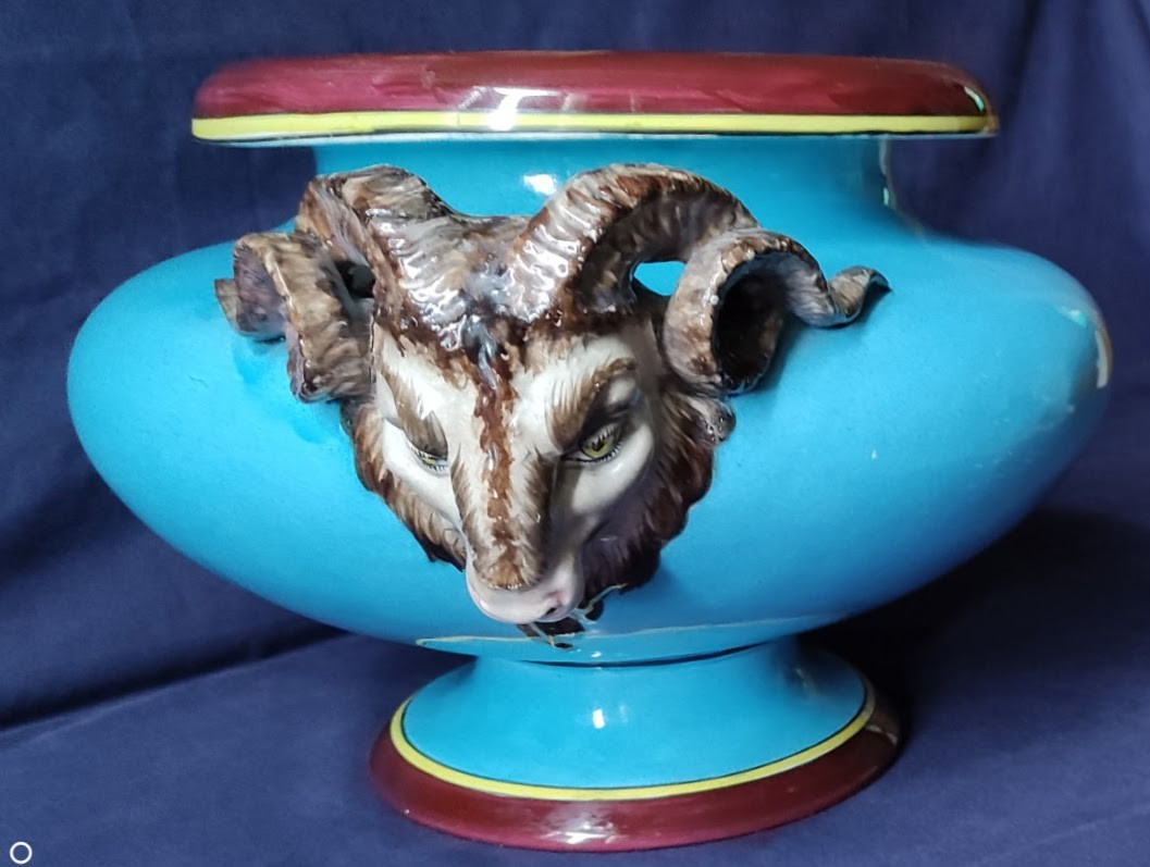 Cache  Pot  XIXème  Faïence  Jules  Vieillard  Bordeaux-photo-2